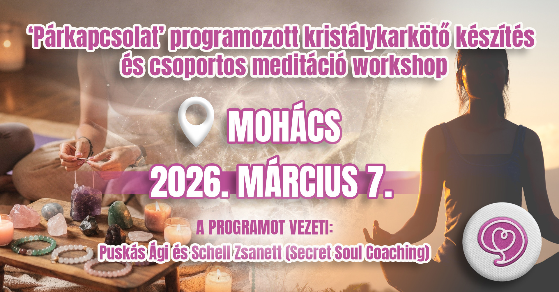 Kristályok egy farönkön elhelyezve